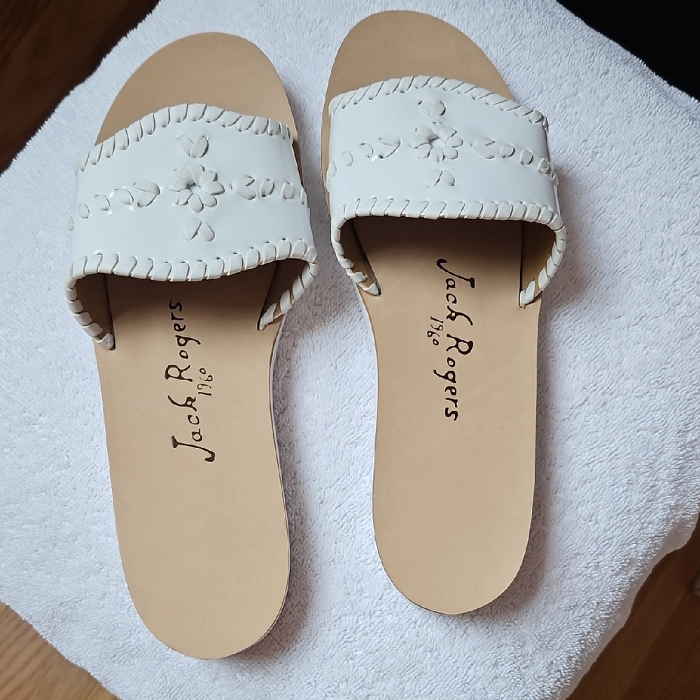 Jack Rogers White Sandals